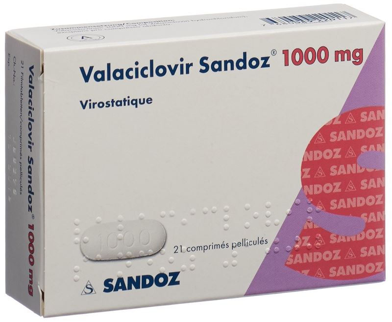 Valaciclovir Sandoz Filmtabl 1000 mg 21 Stk