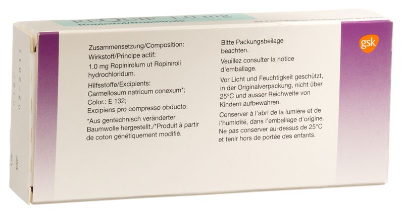 Requip Filmtabl 1 mg 84 Stk Requip Filmtabl 1 mg 84 Stk