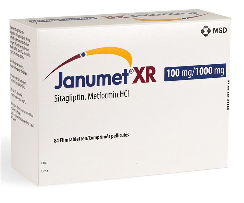 Janumet XR Ret Filmtabl 100/1000 mg 3 Fl 28 Stk Janumet XR Ret Filmtabl 100/1000 mg 3 Fl 28 Stk