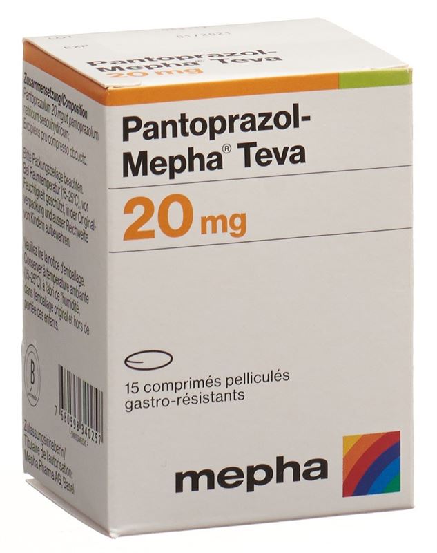 Pantoprazol-Mepha Teva Filmtabl 20 mg Ds 15 Stk Pantoprazol-Mepha Teva Filmtabl 20 mg Ds 15 Stk