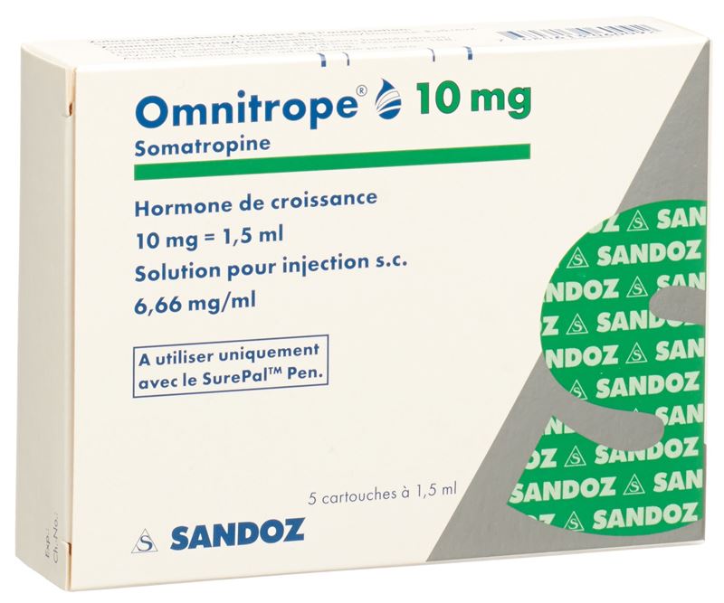 Omnitrope cartouche pour SurePal sol inj 10 mg/1.5ml 5 pce