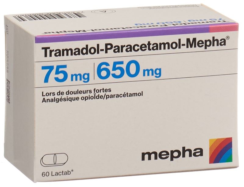 Tramadol-Paracetamol-Mepha Lactab 75/650 mg 60 pce