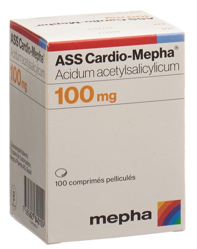 ASS Cardio-Mepha Filmtabl 100 mg Ds 100 Stk