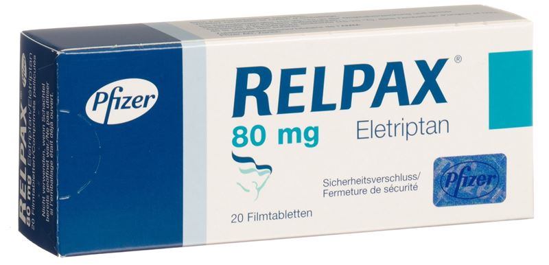 Relpax cpr pell 80 mg 20 pce Relpax cpr pell 80 mg 20 pce