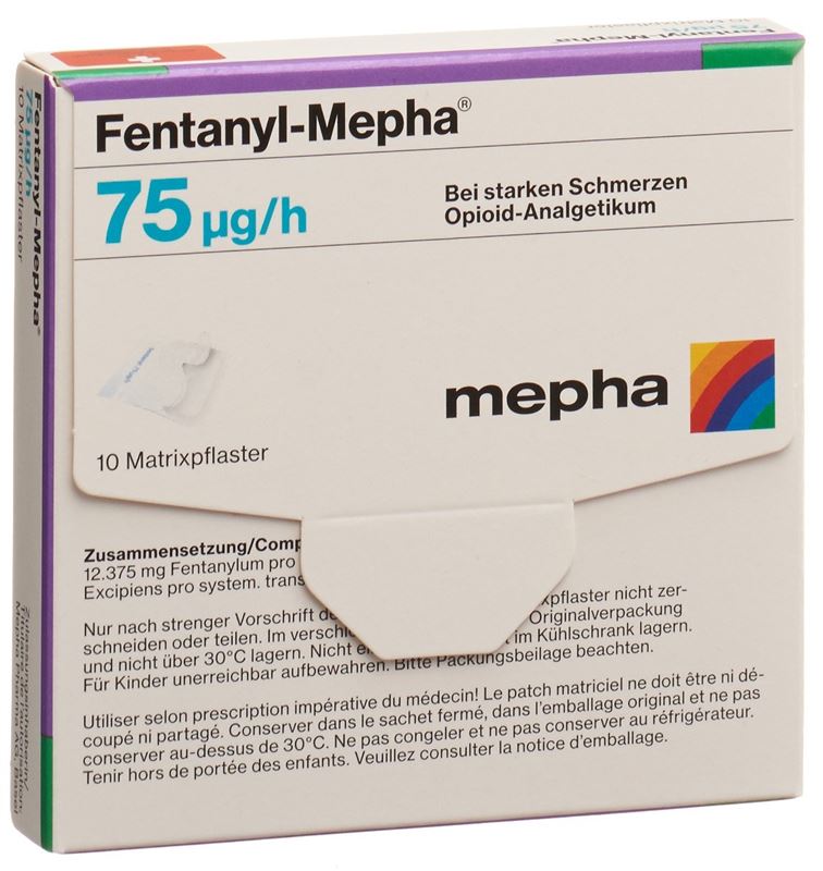 Fentanyl-Mepha patch mat 75 mcg/h 10 pce