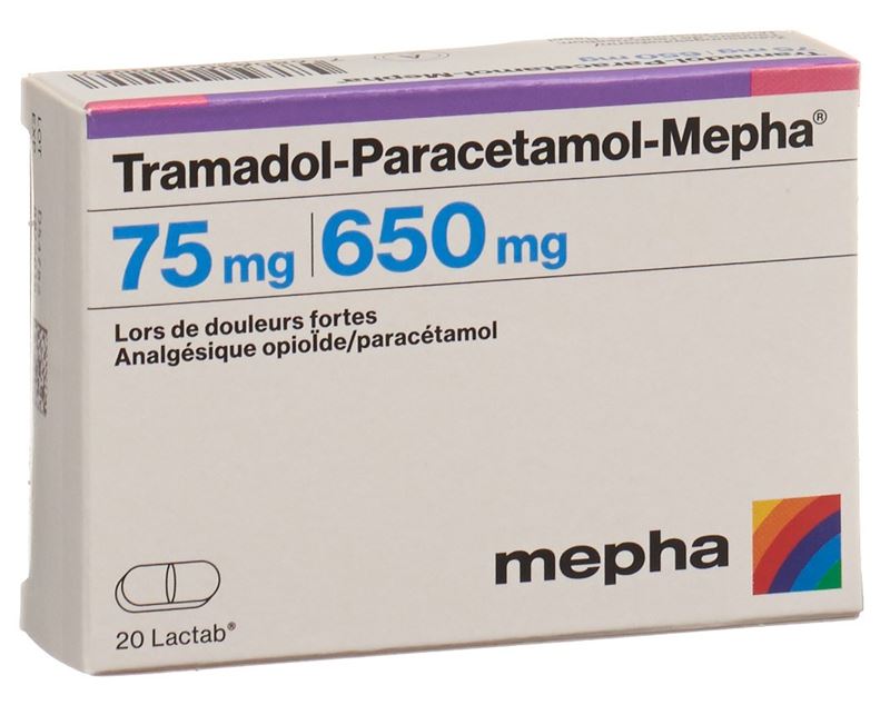Tramadol-Paracetamol-Mepha Lactab 75/650 mg 20 pce