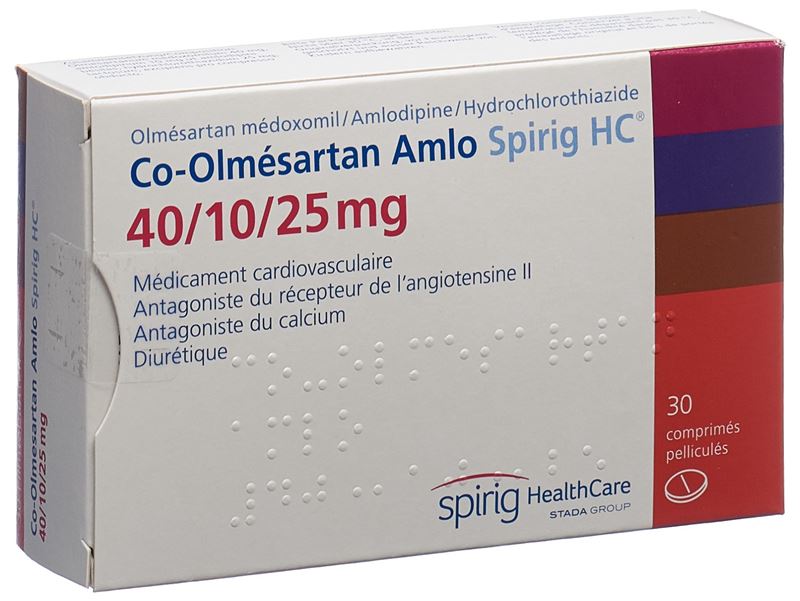 Co-Olmésartan Amlo Spirig HC cpr pell 40/10/25 mg 30 pce