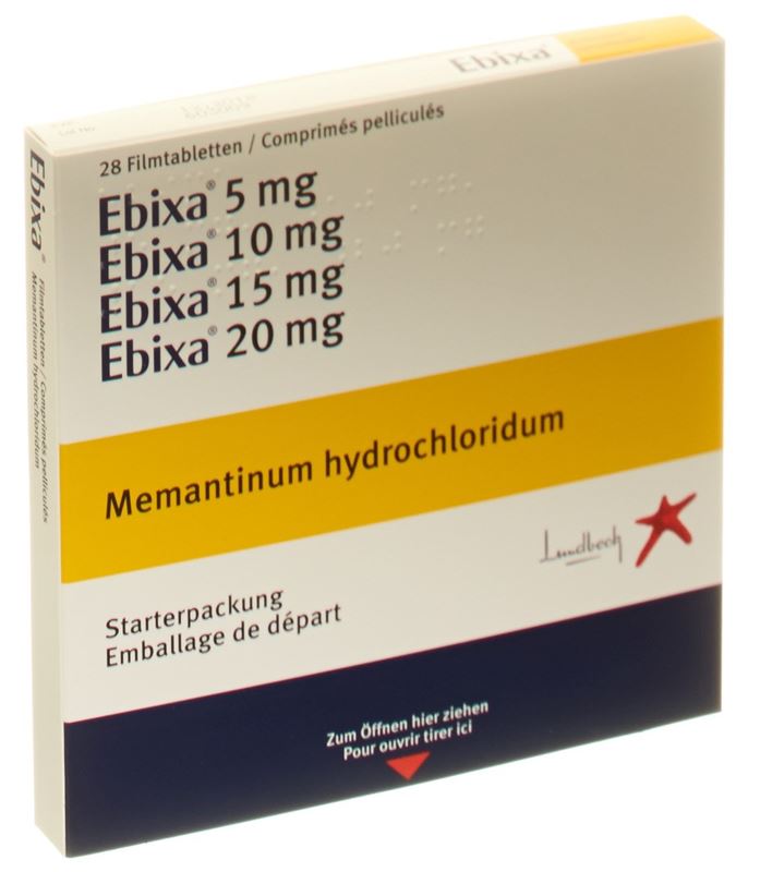 Ebixa emballage départ cpr pell 7x5 mg, 7x10 mg ,7x15 mg, 7x20 mg 28 pce