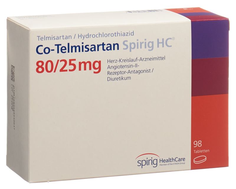 Co-Telmisartan Spirig HC Tabl 80/25 mg 98 Stk