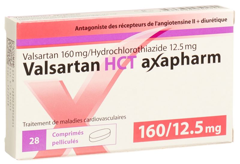 Valsartan HCT axapharm cpr pell 160/12.5 mg 28 pce