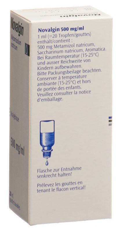Novalgin gouttes 0.5 g/ml fl 20 ml