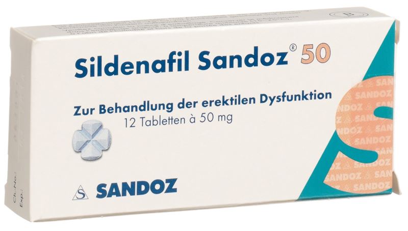 Sildénafil Sandoz cpr 50 mg 12 pce