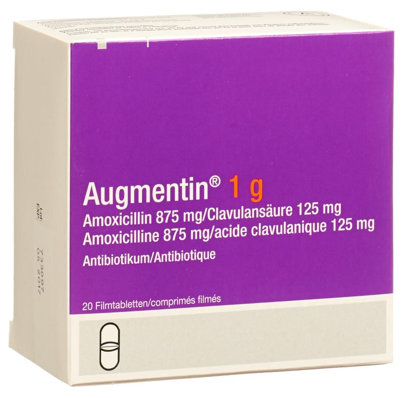 Augmentin Filmtabl 1 g Erw 20 Stk Augmentin Filmtabl 1 g Erw 20 Stk