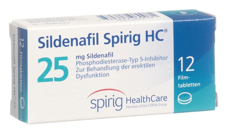 Sildénafil Spirig HC cpr pell 25 mg 12 pce