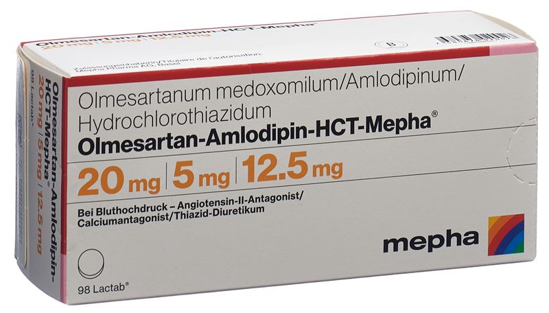 Olmesartan-Amlodipin-HCT-Mepha Lactab 20mg/5mg/12.5mg 98 pce