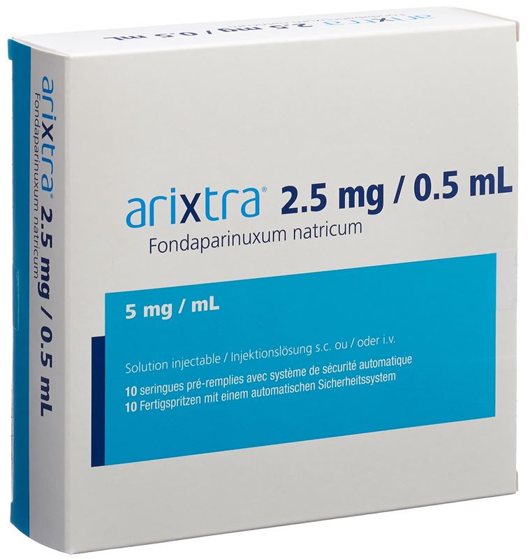 Arixtra Inj Lös 2.5 mg/0.5ml 10 Fertspr 0.5 ml