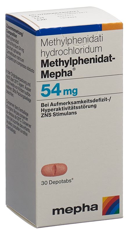Methylphenidat-Mepha Ret Tabl 54 mg Ds 30 Stk
