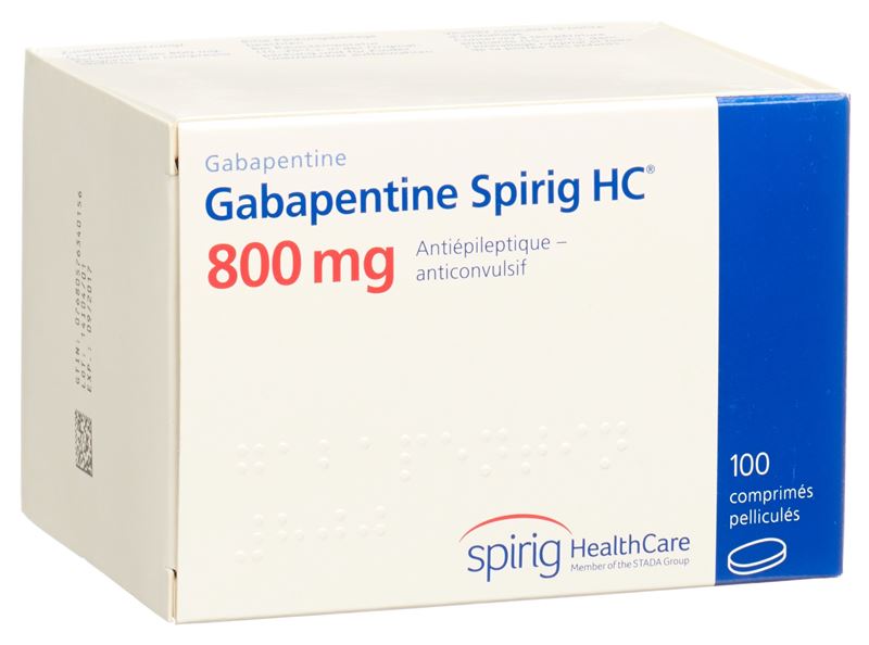 Gabapentine Spirig HC cpr pell 800 mg 100 pce