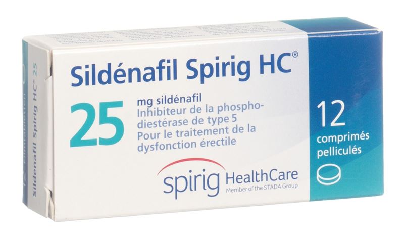 Sildénafil Spirig HC cpr pell 25 mg 12 pce