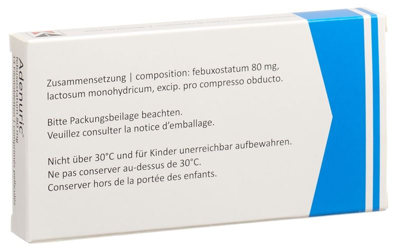 Adenuric Filmtabl 80 mg 14 Stk Adenuric Filmtabl 80 mg 14 Stk