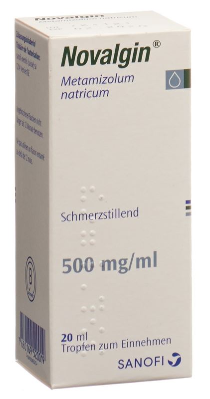 Novalgin gouttes 0.5 g/ml fl 20 ml