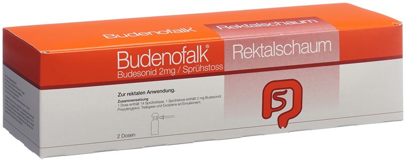 Budenofalk mousse rect 2 mg/dose 2 x 14 dos