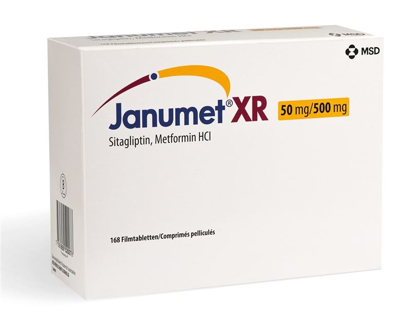 Janumet XR Ret Filmtabl 50/500 mg 3 Fl 56 Stk Janumet XR Ret Filmtabl 50/500 mg 3 Fl 56 Stk