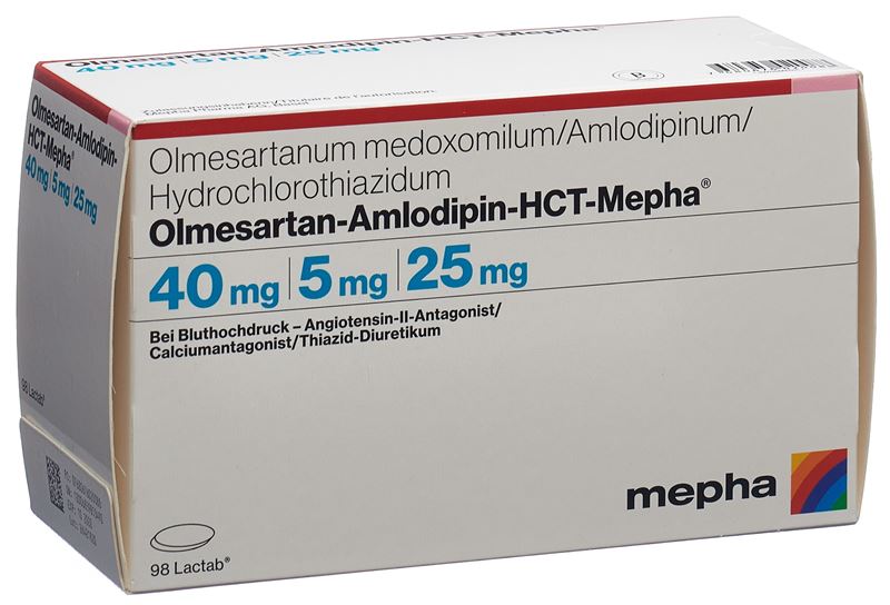Olmesartan-Amlodipin-HCT-Mepha Lactab 40mg/5mg/25mg 98 pce