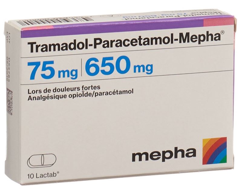 Tramadol-Paracetamol-Mepha Lactab 75/650 mg 10 pce