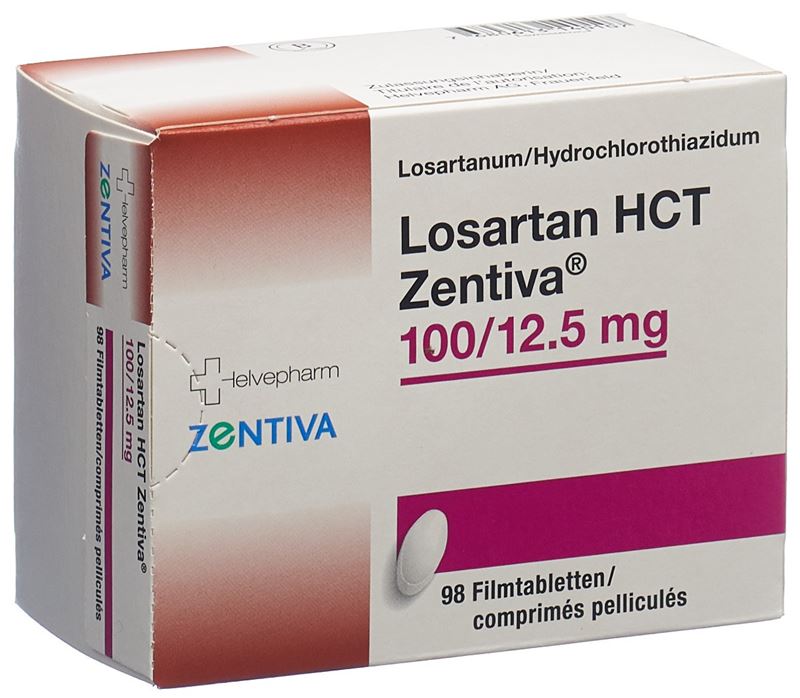 Losartan HCT Zentiva Filmtabl 100/12.5 mg 98 Stk