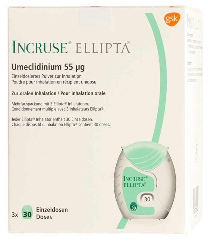 Incruse Ellipta Inh Plv 55 mcg 3 x 30 Dos Incruse Ellipta Inh Plv 55 mcg 3 x 30 Dos