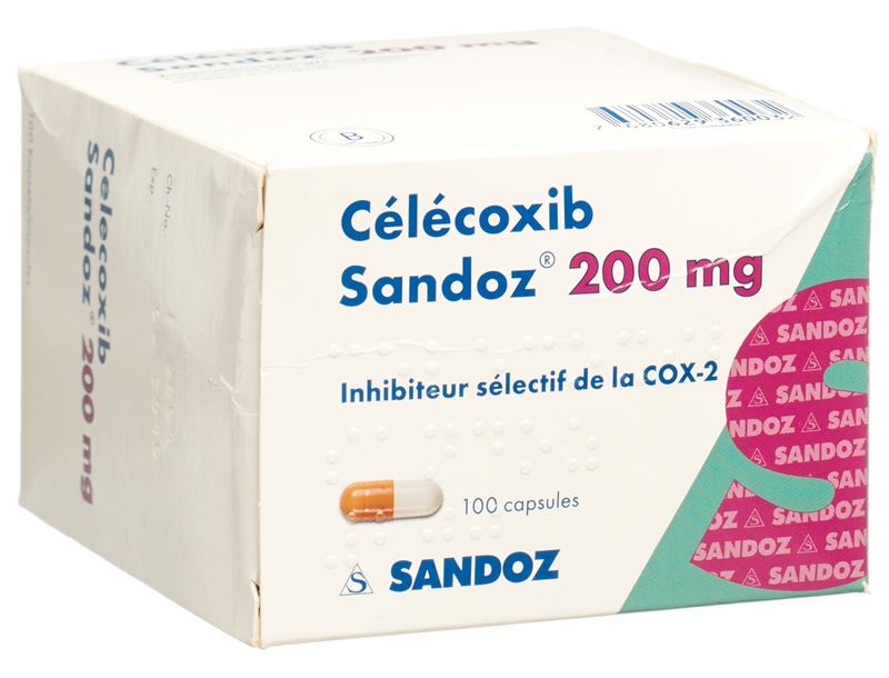Célécoxib Sandoz caps 200 mg 100 pce Célécoxib Sandoz caps 200 mg 100 pce