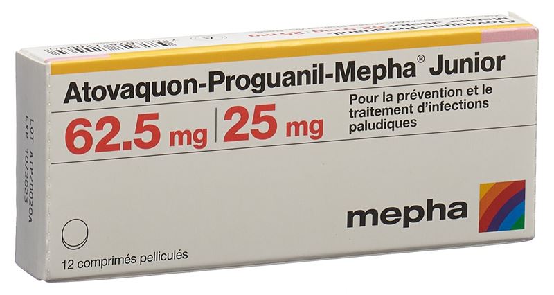 Atovaquon-Proguanil-Mepha Junior cpr pell 62.5/25 12 pce