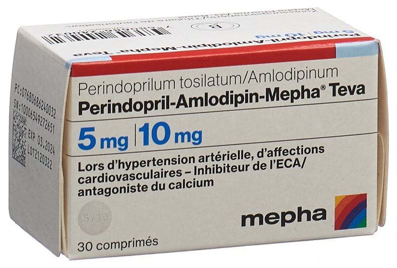 Perindopril-Amlodipin-Mepha Teva cpr 5mg/10mg bte 30 pce Perindopril-Amlodipin-Mepha Teva cpr 5mg/10mg bte 30 pce