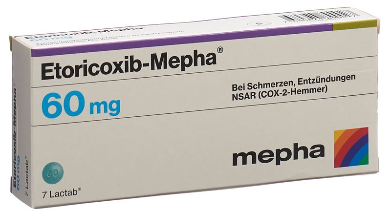 Etoricoxib-Mepha Lactab 60 mg 7 pce