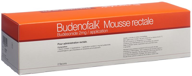 Budenofalk mousse rect 2 mg/dose 2 x 14 dos