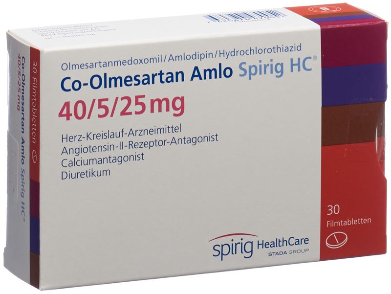 Co-Olmésartan Amlo Spirig HC cpr pell 40/5/25 mg 30 pce