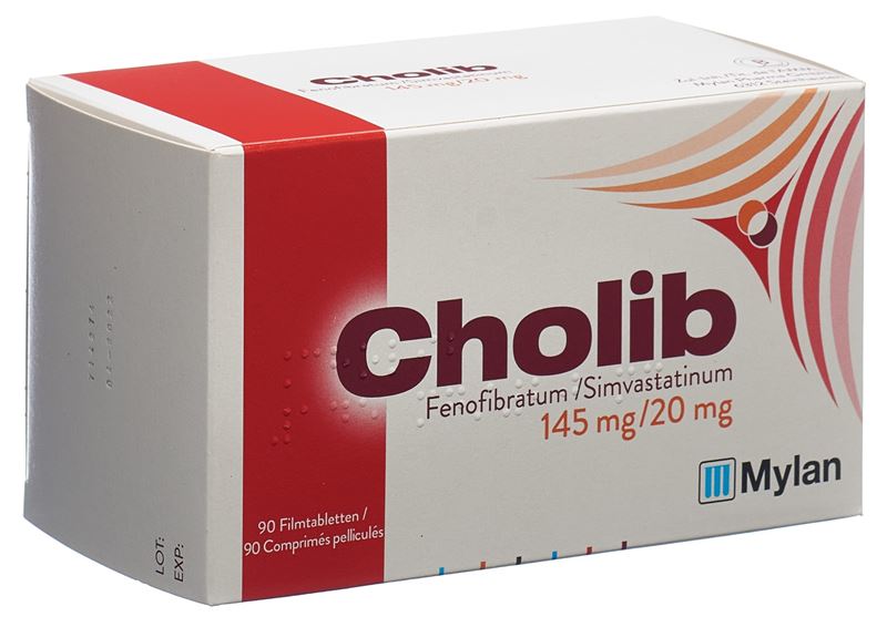 Cholib cpr pell 145mg/20mg 90 pce Cholib cpr pell 145mg/20mg 90 pce