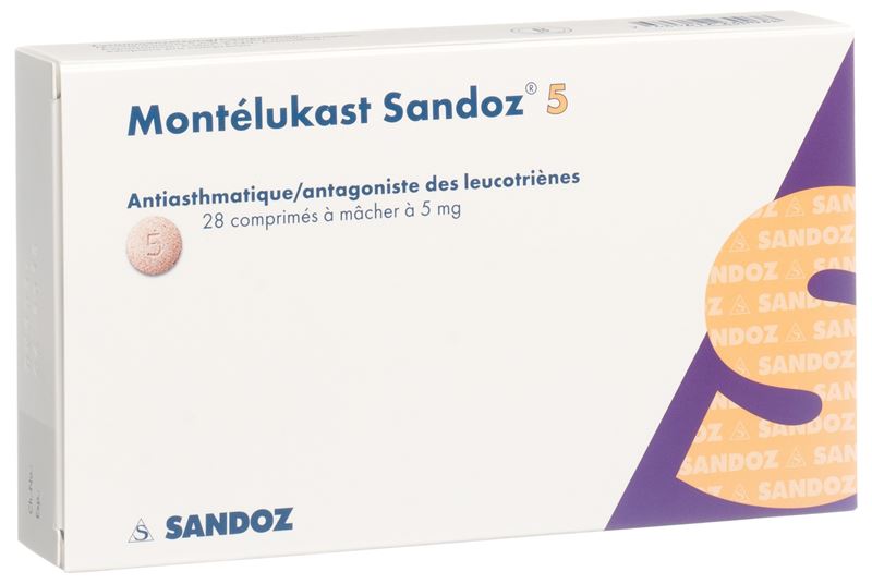 Montelukast Sandoz Kautabl 5 mg 28 Stk Montelukast Sandoz Kautabl 5 mg 28 Stk