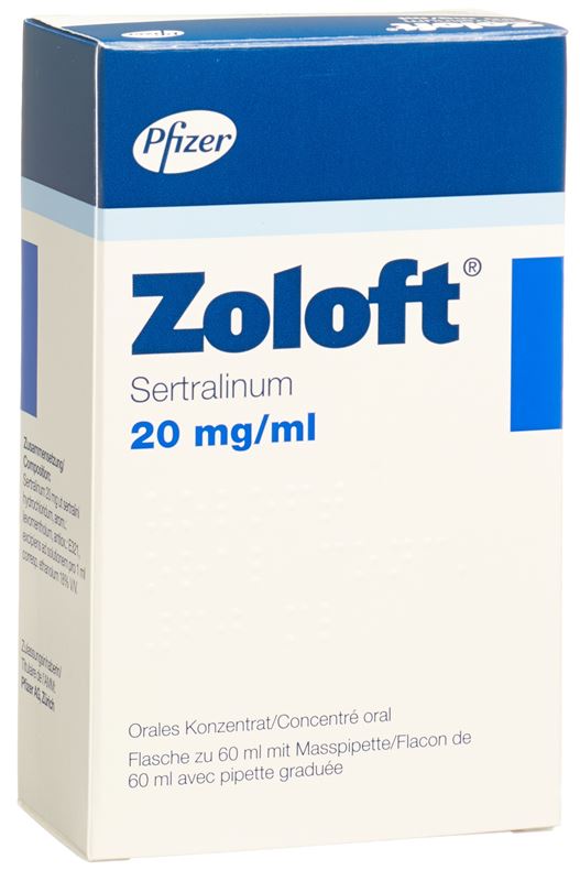 Zoloft concentré oral sol 20 mg/ml fl 60 ml