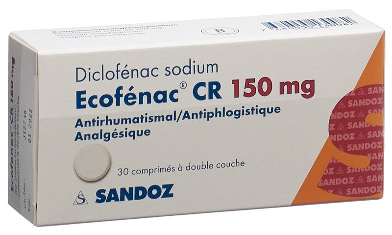 Ecofénac CR cpr 150 mg 30 pce Ecofénac CR cpr 150 mg 30 pce