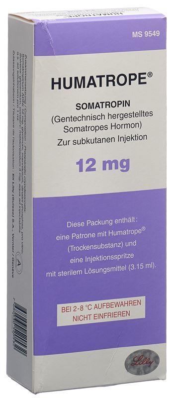 Humatrope subst sèche 12 mg cum solvens amp