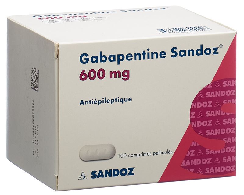 Gabapentine Sandoz cpr pell 600 mg 100 pce