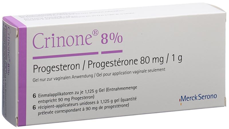 Crinone Vag Gel 8 % 6 Monodos 1.125 g Crinone Vag Gel 8 % 6 Monodos 1.125 g