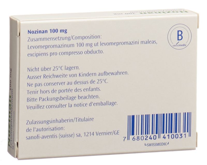 Nozinan cpr pell 100 mg 20 pce