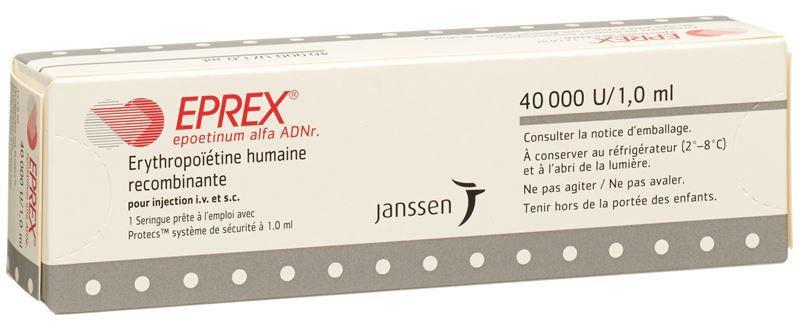 Eprex sol inj 40000 UI/ml avec système de sécurité (Protecs) ser pré 1 ml