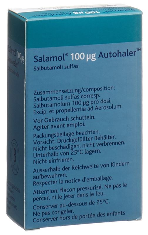 Salamol Autohaler Dosieraeros 100 mcg 200 Dos Salamol Autohaler Dosieraeros 100 mcg 200 Dos