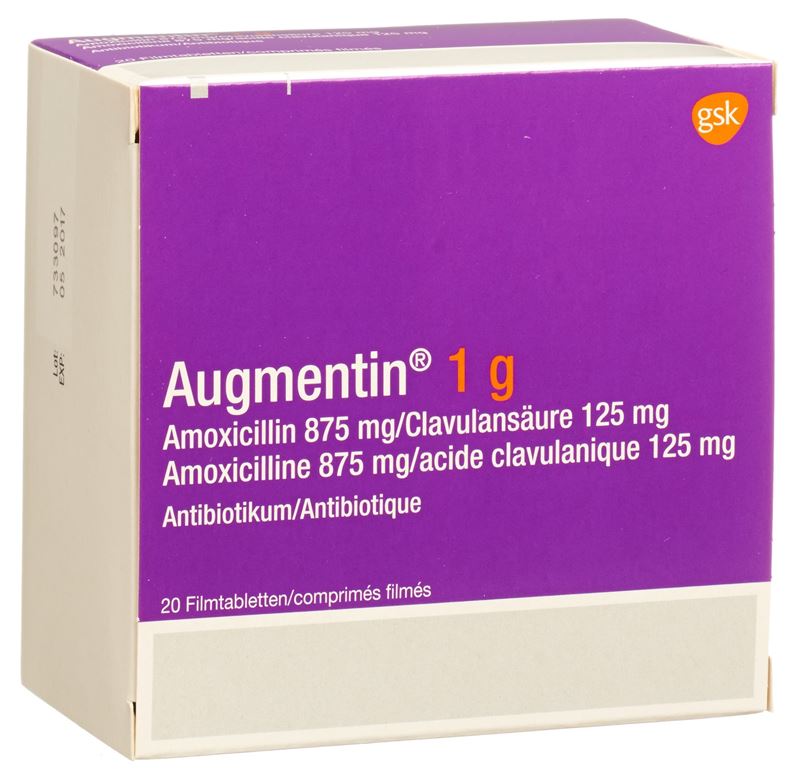 Augmentin Filmtabl 1 g Erw 20 Stk Augmentin Filmtabl 1 g Erw 20 Stk