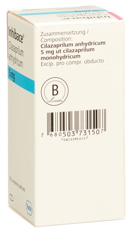 Inhibace cpr pell 5 mg fl verre 100 pce