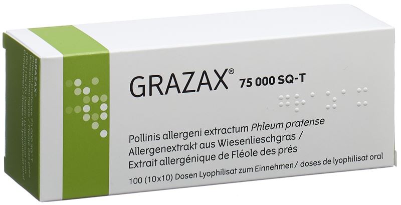 Grazax Lyophilisat oral 75000 SQ-T 100 x 1 dos